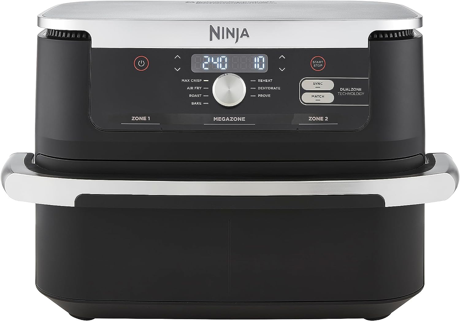 Ninja Foodi FlexDrawer Air Fryer, Dual Zone with Removable Divider, Large 10.4 Litre Drawer, 7 in 1, AF500UK
