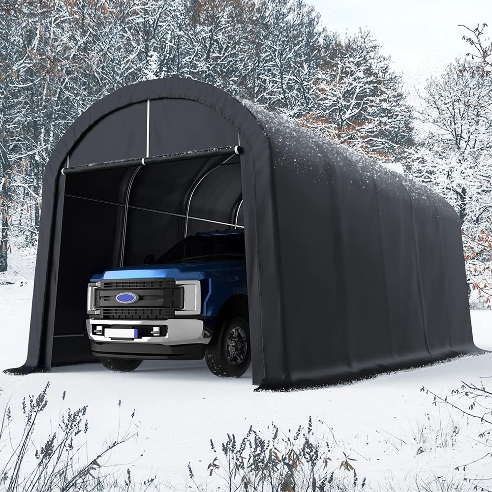 KING BIRD 12' x 20' Heavy Duty Round Style Carport for SUV