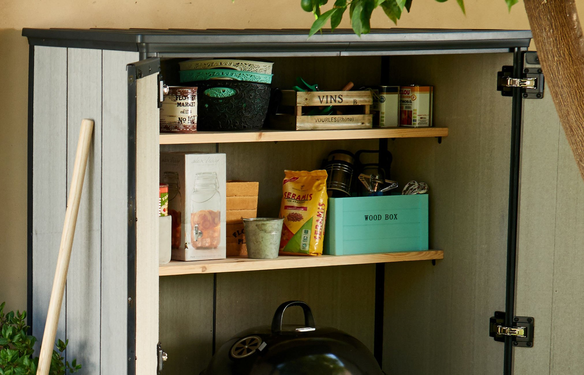 【Storage Shed】High Store 4.5 x 2.5 Vertical Outdoor Resin Storage Shed, Grey