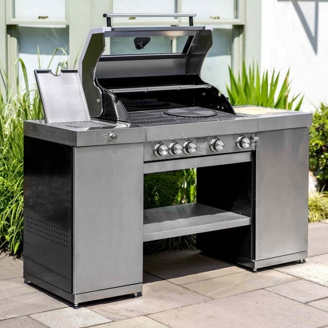 GRILLSTREAM ISLAND ULTIMATE 4 BURNER HYBRID GAS & CHARCOAL BBQ
