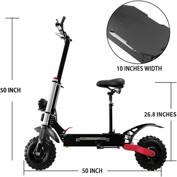 60V 5600W Dual Motor Electric Scooter Adults 50 MPH Max Speed Foldable Scooter Electric