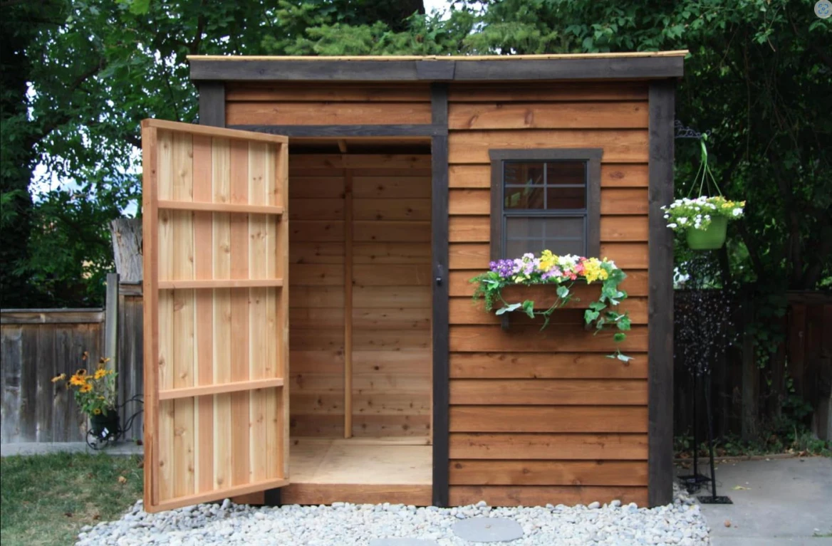 8 ft. W X 4 ft. D Solid Wood Lean-To Storage shed